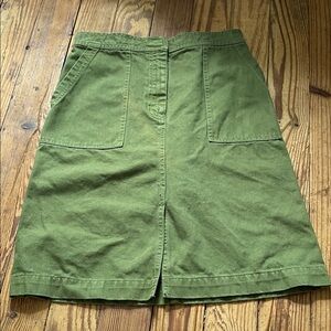 J. Crew Green A-Line Skirt
